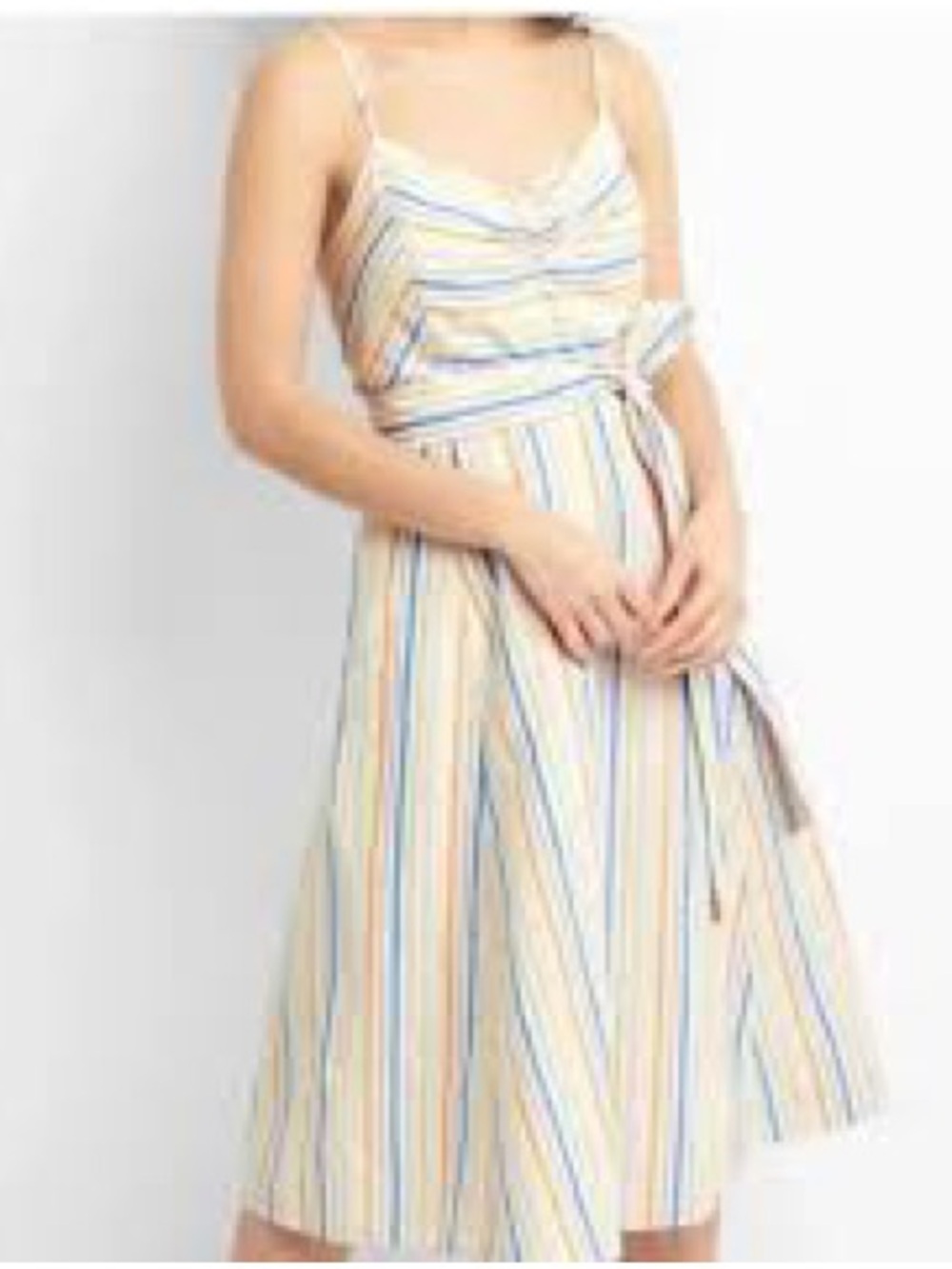 Gap Fit and Flare Cami Dress in Linen-Cotton
